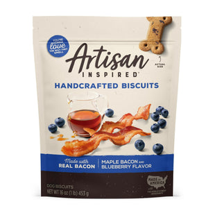 Vita Bone Artisan Inspired Maple Bacon & Blueberry Dog Biscuits 16oz - Pet Supplies > Chews Treats