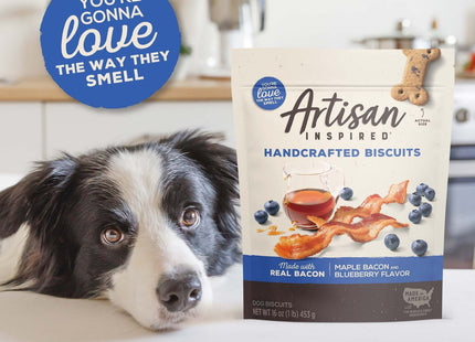 Vita Bone Artisan Inspired Maple Bacon & Blueberry Dog Biscuits 16oz (3 Pack) - Pet Supplies > Chews Treats