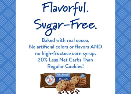 a blue and white flyer with a cookie bar and a cookie