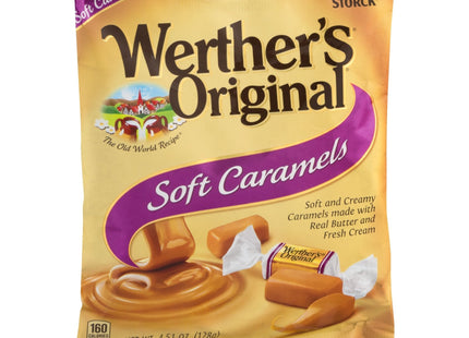 Werther’s Original Soft Caramel Chewy Candies Pink Label Bag 4.51oz (24 Pack) - Food & Beverages > Sweets Chocolate