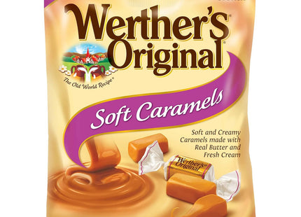 Werther’s Original Soft Caramel Chewy Candies Pink Label Bag 4.51oz (12 Pack) - Food & Beverages > Sweets Chocolate