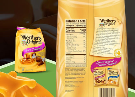 Werther’s Original Soft Caramel Chewy Candies Pink Label Bag 4.51oz (6 Pack) - Food & Beverages > Sweets Chocolate