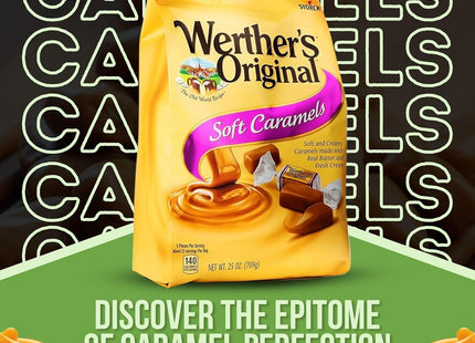 Werther’s Original Soft Caramel Chewy Candies Pink Label Bag 4.51oz (6 Pack) - Food & Beverages > Sweets Chocolate