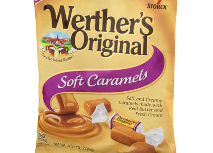 Werther’s Original Soft Caramel Chewy Candies Pink Label Bag 4.51oz (12 Pack) - Food & Beverages > Sweets Chocolate