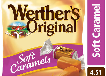 Werther’s Original Soft Caramel Chewy Candies Pink Label Bag 4.51oz (3 Pack) - Food & Beverages > Sweets Chocolate