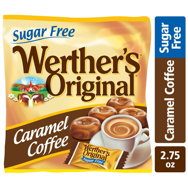 Werther’s Original Hard Sugar Free Caramel Coffee Candies 2.75oz (12 Pack) - Food & Beverages > Sweets Chocolate