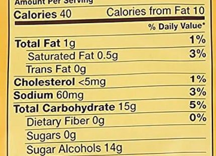 a close up of a nutrition label on a package of food