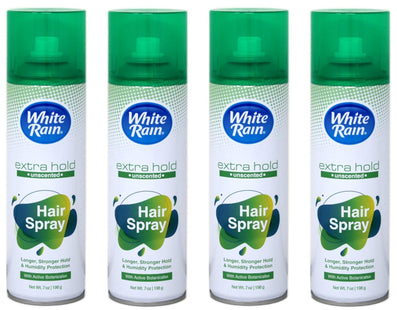 White Rain Advanced Extra Hold HairSpray Aerosol Unscented 7oz (4 Pack) - Personal Care > Hair & Styling Products