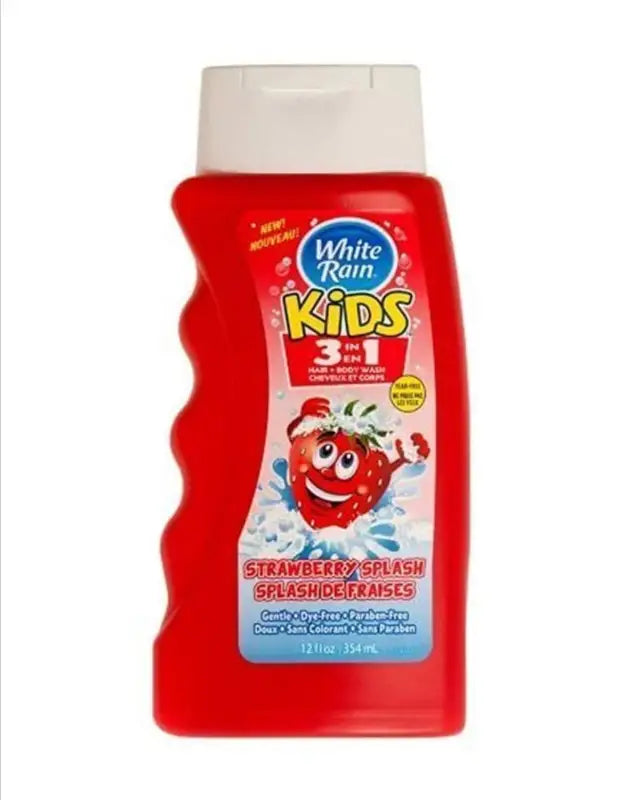 White Rain Kids? 3 in 1 Strawberry Splash Hair + Body Wash 12 fl. oz. Bottle (Pack Of 6)