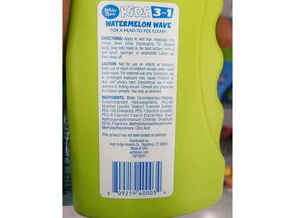 White Rain Kids 3 In 1 Shampoo Conditioner Body Wash Watermelon 12oz (12 Pack) - Personal Care > Hair & Styling