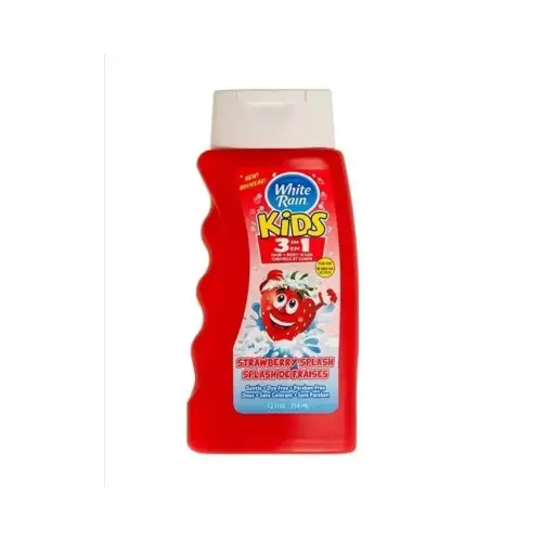 White Rain Kids? 3 in 1 Strawberry Splash Hair + Body Wash 12 fl. oz. Bottle (Pack Of 6)