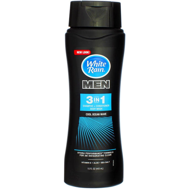 White Rain Mens Shampoo Conditioner Body Wash Cool Ocean Wave 16.9oz (2 Pack) - Personal Care > Hair & Styling