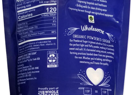 Wholesome Organic Powdered Confectioners Sugar 16oz (12 Pack) - Food & Beverages > Sweeteners Substitutes