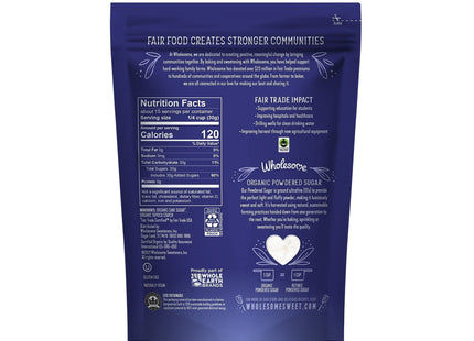 Wholesome Organic Powdered Confectioners Sugar 16oz - Food & Beverages > Sweeteners Substitutes