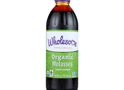wholesome organic molassses, unswothered, 32 fl oz 94 ml