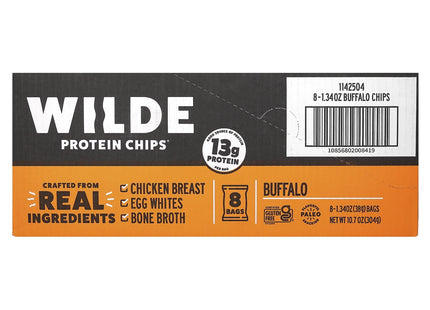 Wilde Protein Chips Buffalo Style Chicken Thin and Crispy 1.34oz (16 Pack) - Food & Beverages > Snacks