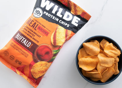 Wilde Protein Chips Buffalo Style Chicken Thin and Crispy 1.34oz (16 Pack) - Food & Beverages > Snacks