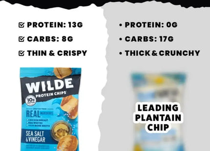 Wilde Protein Chips Sea Salt & Vinegar 1.34 Ounce