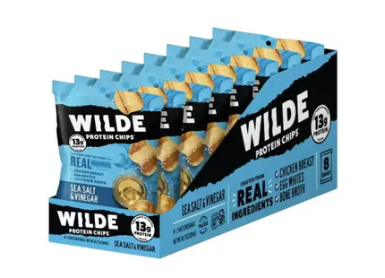 Wilde Protein Chips Sea Salt & Vinegar 1.34 Ounce (Pack Of 1) - Food Beverages Tobacco > Items Snack Foods Cereal