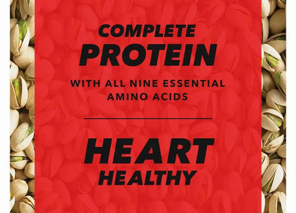 a pile of nuts with the words,’complete protein with alne essential ’