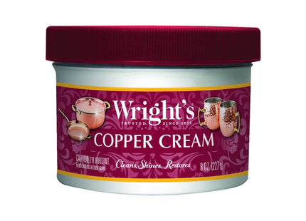 Wright’s Mild Scent Copper and Brass Polish Cream Without Scratch 8oz (12 Pack) - Household Supplies > Cleaning Products