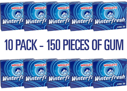 Wrigley’s Winterfresh Chewing Gum Single Pack 15 Stick (6 Pack) - Food & Beverages > Sweets Chocolate Gums Breath Mints