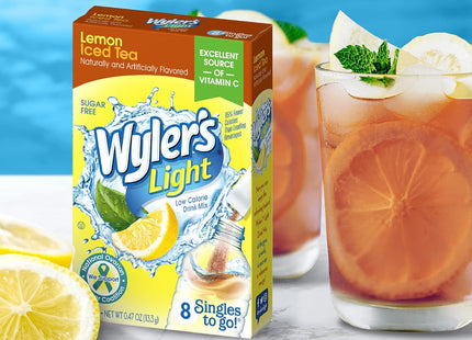 Wyler’s Light Drink Mix Singles Lemon Iced Sugar Free 8ct (12 Pack) - Food & Beverages > Non-Alcoholic Drinks Infusions