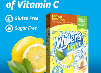 Wyler’s Light Drink Mix Singles Lemon Iced Sugar Free 8ct (12 Pack) - Food & Beverages > Non-Alcoholic Drinks Infusions