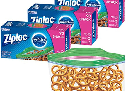 Ziploc Brand Storage Snack Bags with Grip n Seal Technology 90ct (12 Pack) - Kitchen & Dining > Food