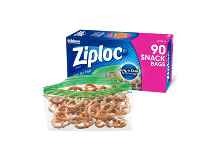 Ziploc Brand Storage Snack Bags with Grip n Seal Technology 90ct (12 Pack) - Kitchen & Dining > Food