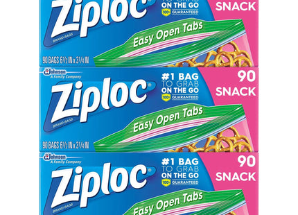 Ziploc Brand Storage Snack Bags with Grip n Seal Technology 90ct - Kitchen & Dining > Food