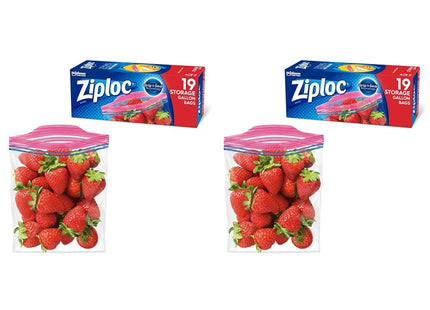 Ziploc Double Zipper Storage Bags with Grip ’n Seal Technology 19ct (2 Pack) - Kitchen & Dining > Food