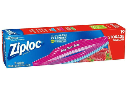 Ziploc Double Zipper Storage Bags with Grip ’n Seal Technology 19ct (2 Pack) - Kitchen & Dining > Food