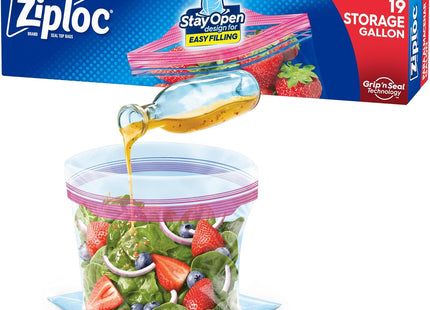 Ziploc Double Zipper Storage Bags with Grip ’n Seal Technology 19ct - Kitchen & Dining > Food